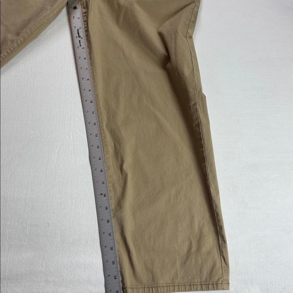 Kensie Jeans The Allie High Rise Slim Straight Crop Tan Khaki Pants Size 12/31